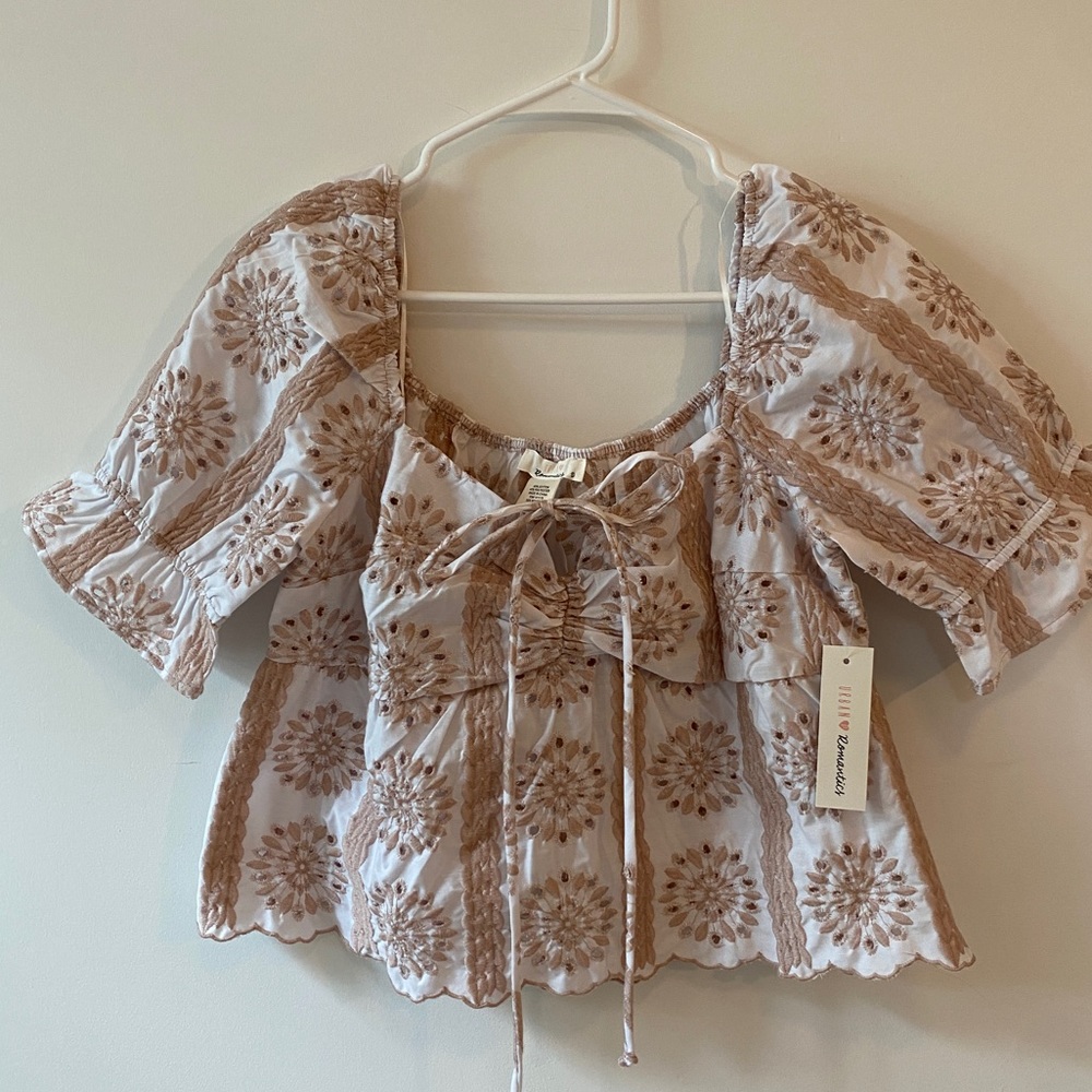 Embroidered Crop Top